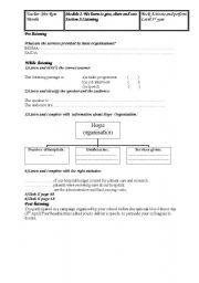 English Worksheet: module two section two third year worksheet