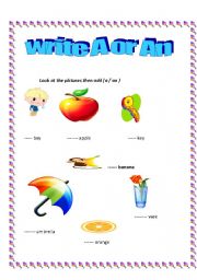 English worksheet: articles