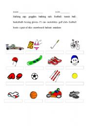 English Worksheet: Sports