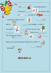 English Worksheet: letter to santa