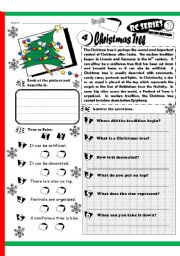 English Worksheet: RC Series_HO HO Edition_04 Christmas Tree (Fully Editable + Key)