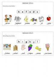 English Worksheet: alphabet