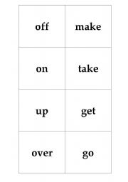 English Worksheet: Phrasal Verb Dominoes