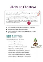 English Worksheet: Shake up Christmas