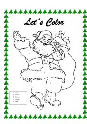 English Worksheet: Lets Color
