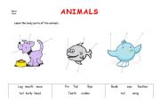 English worksheet: Animals