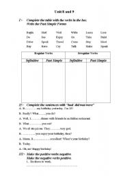 English worksheet: Pratice test