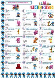 English Worksheet: Pocoyo-Quiz