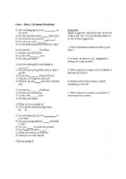 English Worksheet: Oasis - Merry Christmas Everyone (listening)