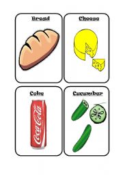 English Worksheet: food and drinks