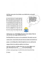 English Worksheet: Busy Body