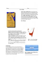 English Worksheet: Ancient Egypt New Kingdom review