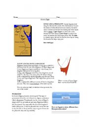 English worksheet: Ancient Egypt New Kingdom review