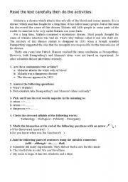 English worksheet: malaria