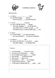 English worksheet: Conjunction