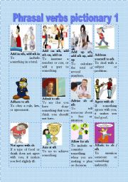 English Worksheet: Phrasal verbs pictionary 1(23.12.2010)