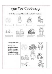English Worksheet: Toy Cupboard