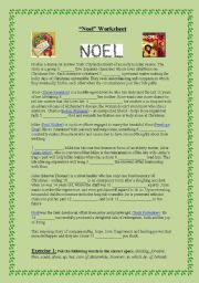 English worksheet: Noel Movie Worksheet