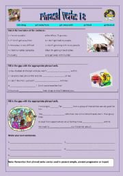 English Worksheet: Phrasal verbs 18