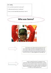 English worksheet: Who was Senna?
