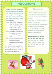 English Worksheet: New Year Resolutions