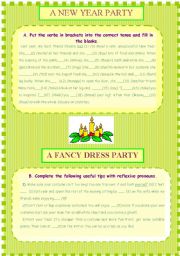 English Worksheet: A New Year Party