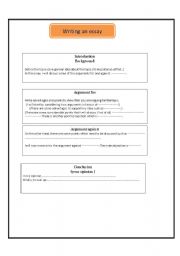 English Worksheet: writing an essay