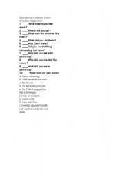 English worksheet: Grammar: Simple past tense exercise