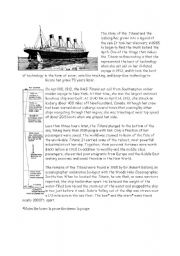 English Worksheet: Titanic