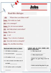 English worksheet: Jobs