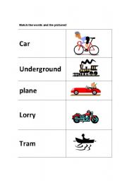 English Worksheet: Match the words and the pictures!