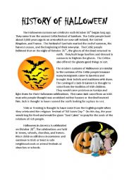 English Worksheet: History of Halloween