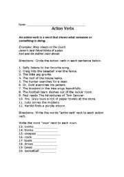 English worksheet: Get into Action!