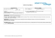 English Worksheet: sample lesson plan