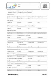 English Worksheet: English Revision Worksheet