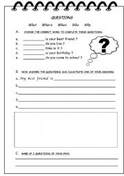 English worksheet: QUESTIONS 
