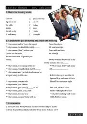 English Worksheet: Pretty Woman- Roy Orbison