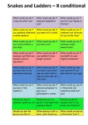 English Worksheet: 2 conditional - game cards