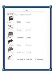 English worksheet: Test