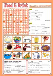 Food & Drink Activities ***editable