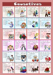 English Worksheet: Causatives - exercises [B&W version included] ((2 pages)) ***editable