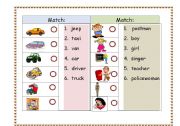 English worksheet: Match the common nouns 