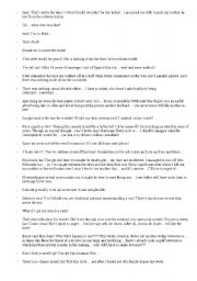 English Worksheet: Dialogue FAMILY, HUSBAND WIFE RELATIONSHIP