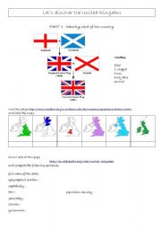 English Worksheet: Lets discover the United Kingdom!