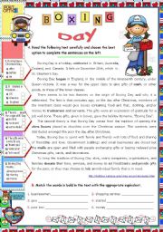 Boxing Day Esl Worksheet By Ang Ruiz