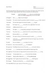 English Worksheet: Word Forms 1