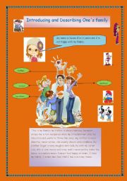 English Worksheet: The family: Introducing and describing ones family
