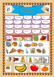 English Worksheet: Food