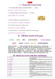 English Worksheet: FOOD