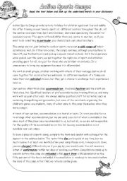 English Worksheet: simple present reading